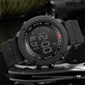 KADEMAN 6121 TOP Brand Men Watch Creative Step Counter Digital Sport Wristwatches Waterproof Military Army Fashion Male Leather